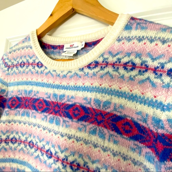 Vineyard Vines Sweaters - Vineyard Vines Fair Isle Snowflake Crew Neck Sweater Size XS with MEASUREMENTS